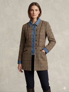 Three quarter length riding style jacket.